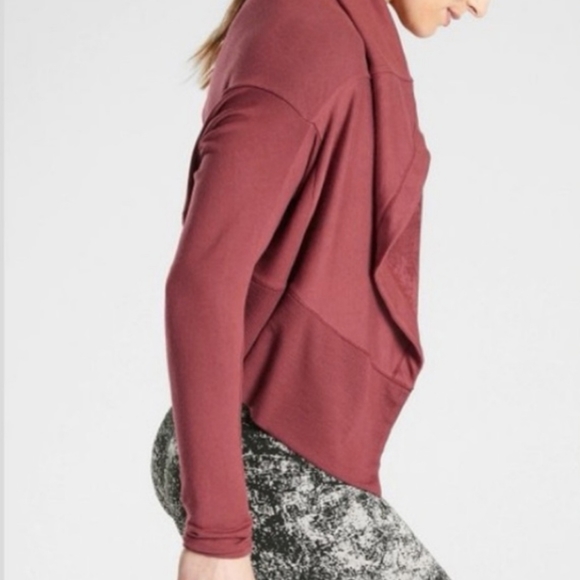 Athleta Nirvana Wear Two Ways Cardigan Wrap - Maple Red - XS - Picture 9 of 11